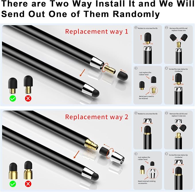 10 PCS Stylus, Stylus Pen for Touchscreen, Stylus 2-in-1 High Sensitivity &