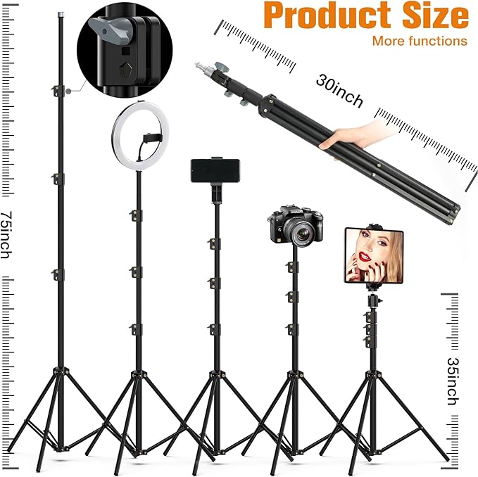 22"Ring Light with Stand, Ring Light Tripod