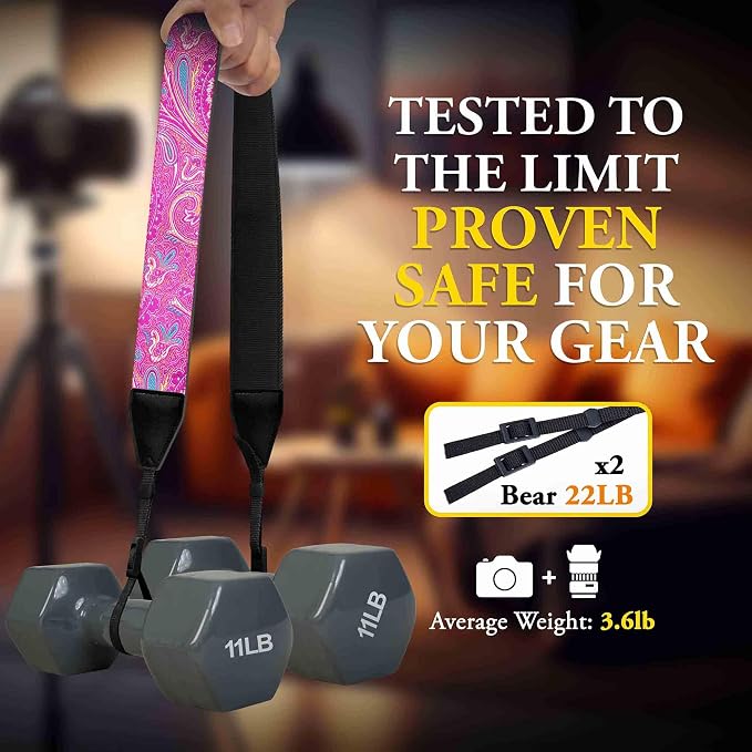 Art Tribute Custom Camera Strap Indian Sunset