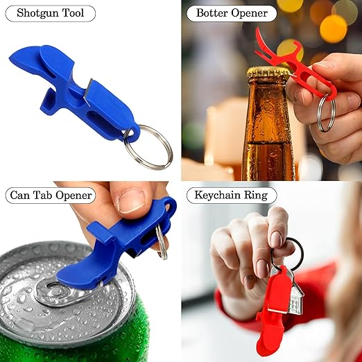 2 Set Beer Bong Tube and Funnel with Valve, 5.9 ft Kink Free Hose Drinking Funnel with 8 Interchangeable Mouthpieces 2 Shotgun Keychain Tool Bottle Opener for Christmas Bachelor Party