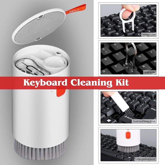 20-in-1 Phone Cleaning Kit, Computer Keyboard Brush Cleaner, Screen Electronic