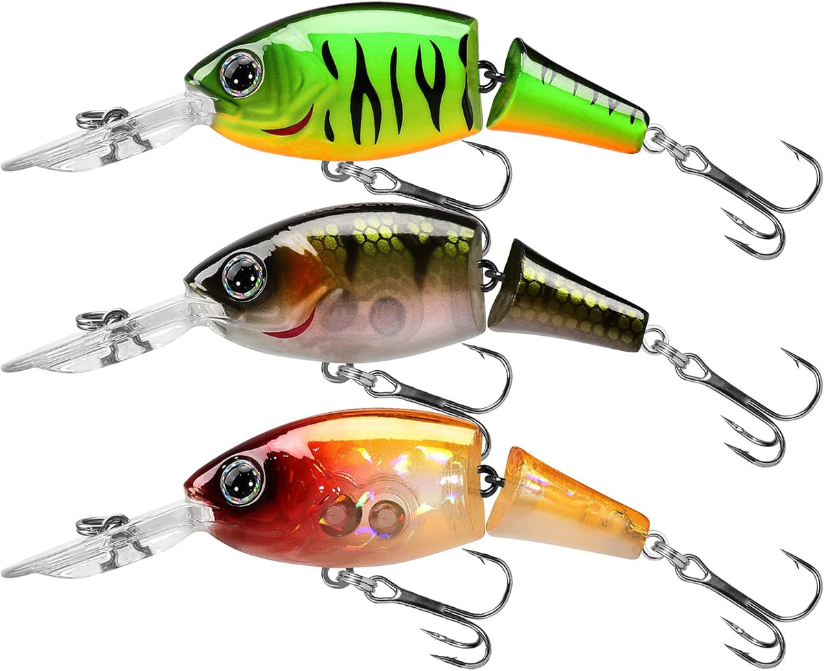 TRUSCEND Swimmax Fishing Lure - Wiggling & Vibrating Jointed Swimbait with BKK Hook for Bass & Trout