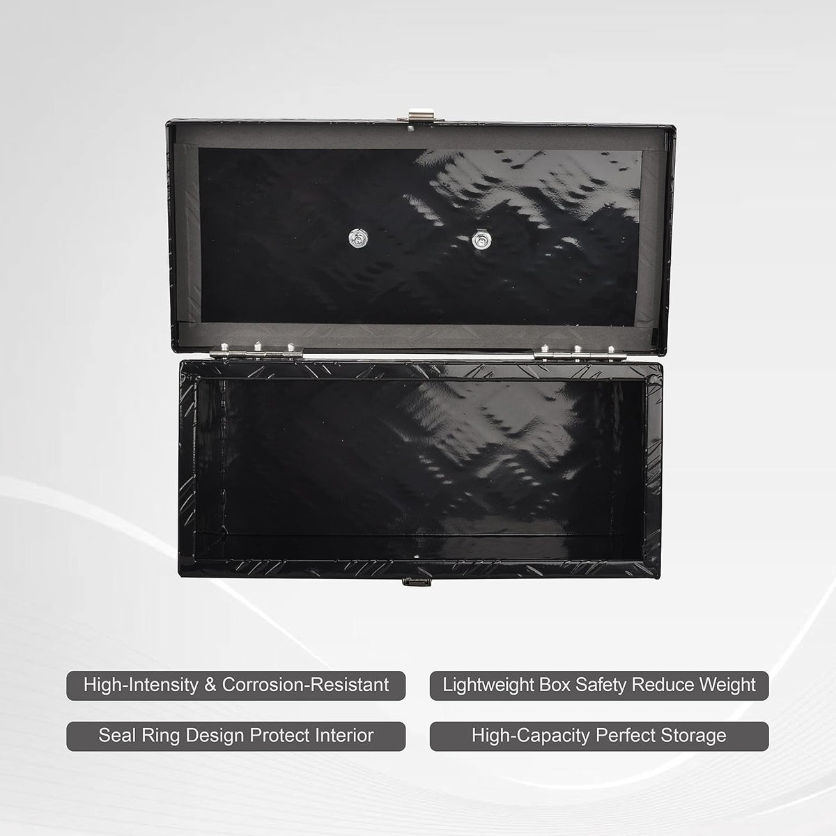 16'' Inch Aluminum Truck Bed Tool Box Black(16"X7.5"X10")