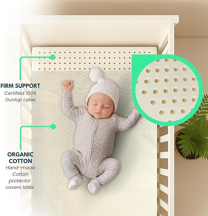 ORGANIC TEXTILES Organic Baby Mattress Topper with Organic Cotton Cover - GOLS/GOTS Certified - Breathable - 2" Mini Sleeper (31"x18")