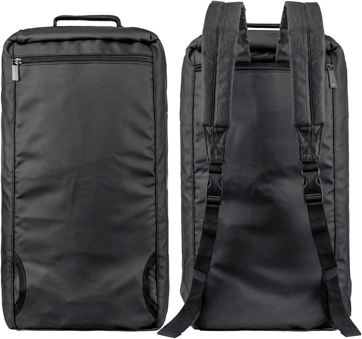 Skiennix Waterproof Gym Duffle Bag | Versatile Sports Backpack with Shoe Compartment - Black