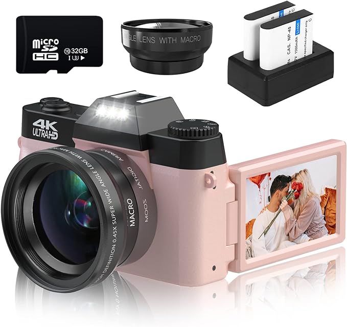 VETEK Digital Cameras for Photography, 4K 48MP Vlogging Camera 16X Digital Zoom