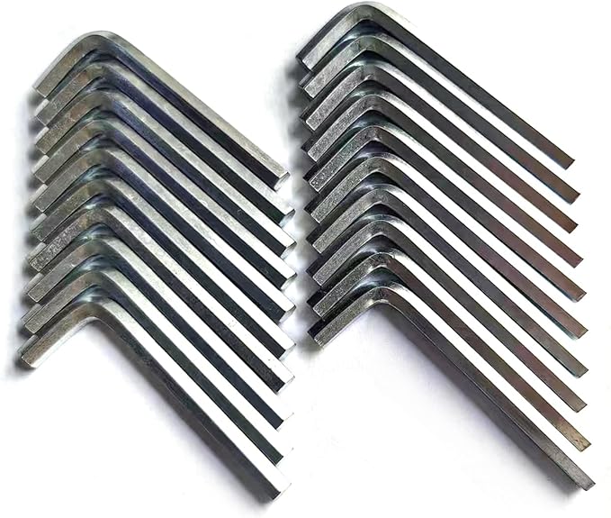 Hex Key Set, 4mm L-Shaped Allen Wrench, Metric Hexagon Spanner, Replacement Repairing Tool (20, 48 x 4 x 16mm/1.88 x 0.15 x 0.62(L*D*W))