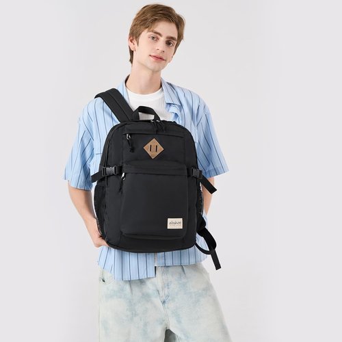 Abshoo 32L Backpack - Stylish School & College Bookbag | Casual Travel Daypack in Black