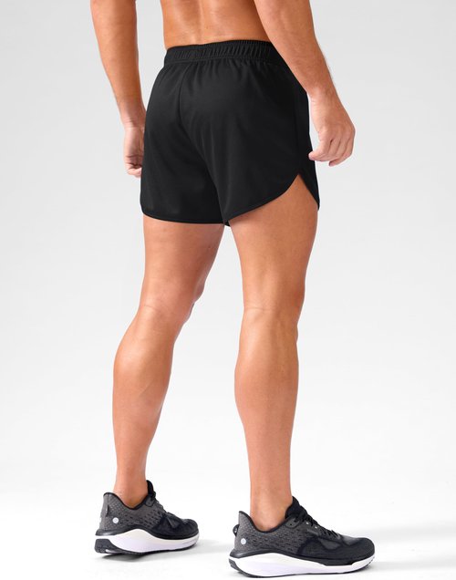 G Gradual Running Shorts for Men 3.5 inch Lightweight Breathable Gym Shorts with Brief Liner Athletic Training Workout Sport, Black, Medium