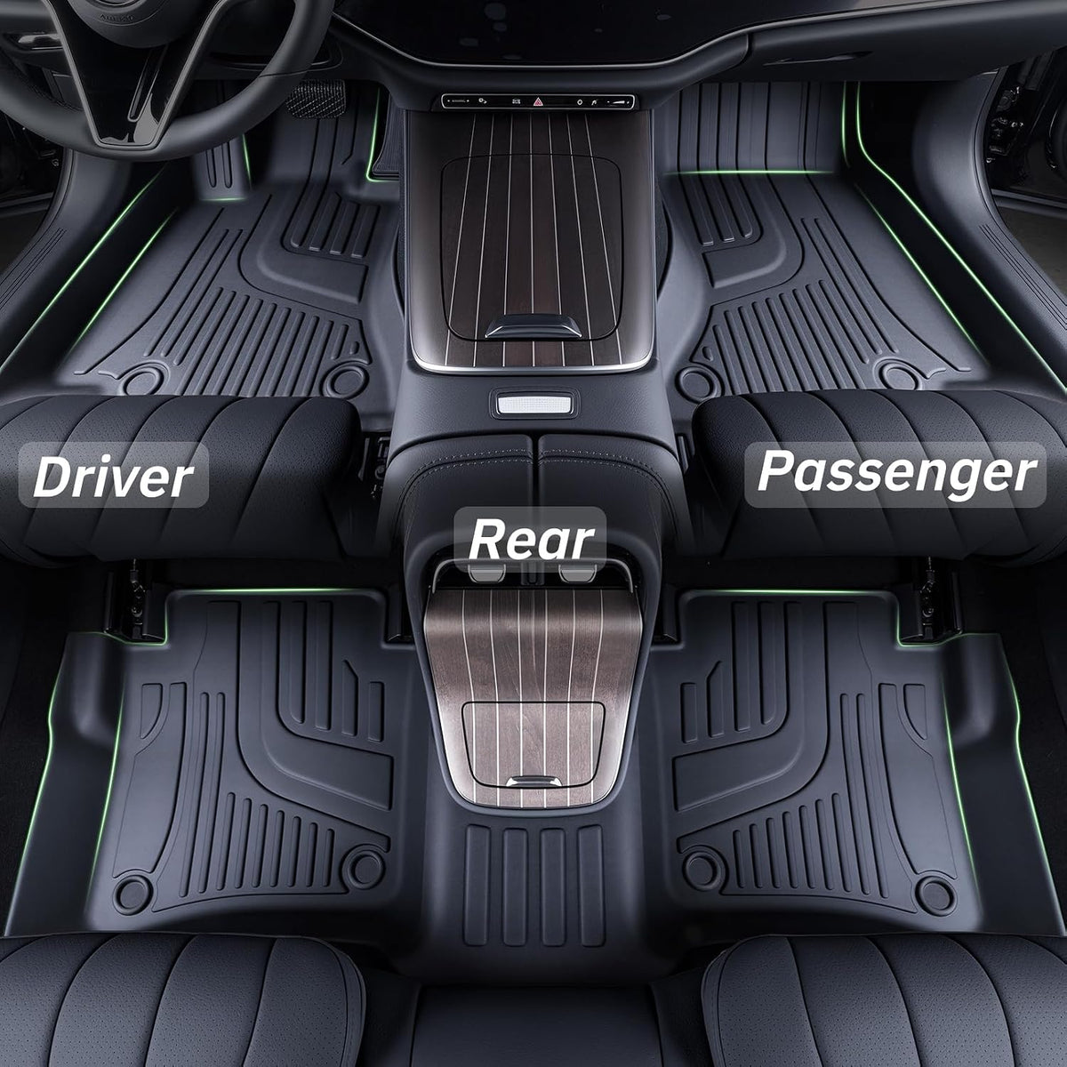 TPE Floor Mats & Cargo Liner for Mazda CX-30 2020-2026 All-Weather Protection | Full Coverage | Odorless Car Mats & Trunk Tray Custom Fit Set Accessories - Black