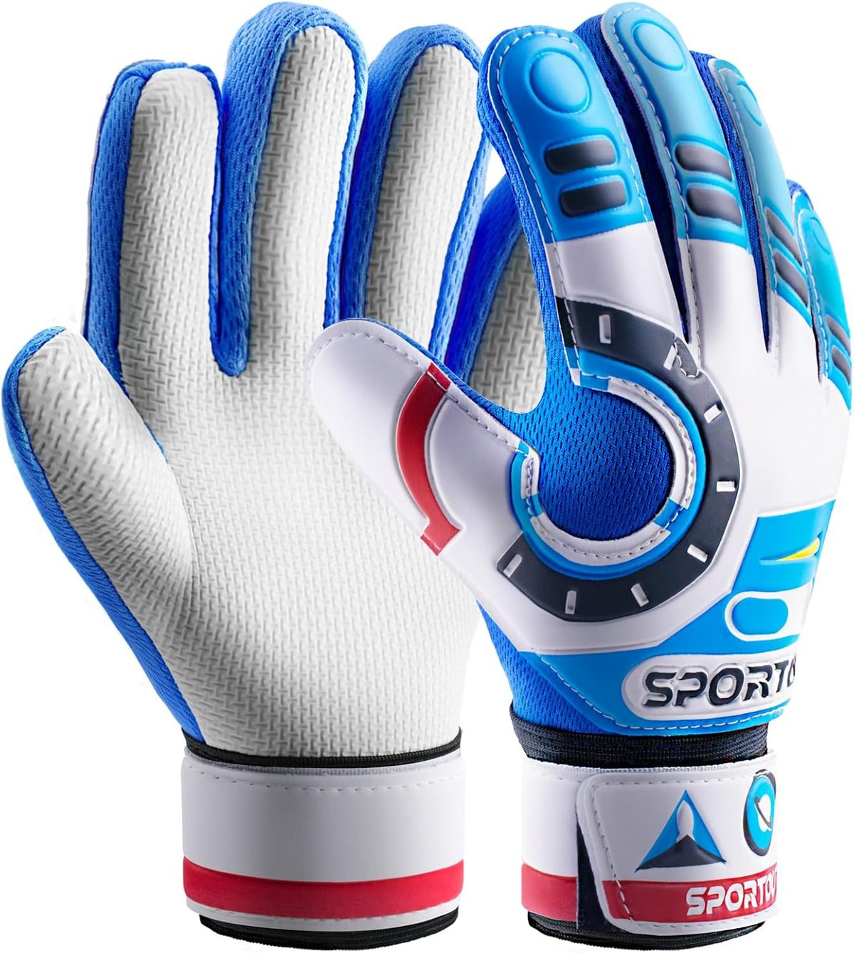 Sportout Kids Goalkeeper Gloves - Non-Slip Latex Material with Double Wrist Protection | Durable Soccer Gear