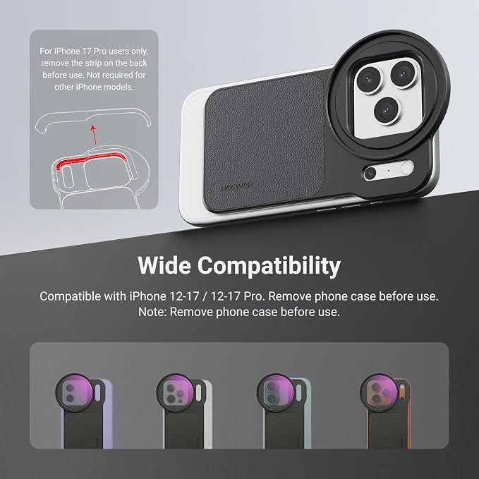 NEEWER 6.3" Magnetic Phone Lens Filter Mount Adapter Backplate Accessories