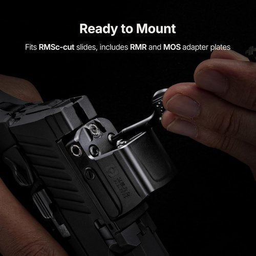 EM1 Enclosed Red & Green Dot Sight - Multi Reticle Micro Reflex Sight with MOS/RMR Adapter Plate | Parallax-Free, RMSc/K Compatible (Black & FDE)