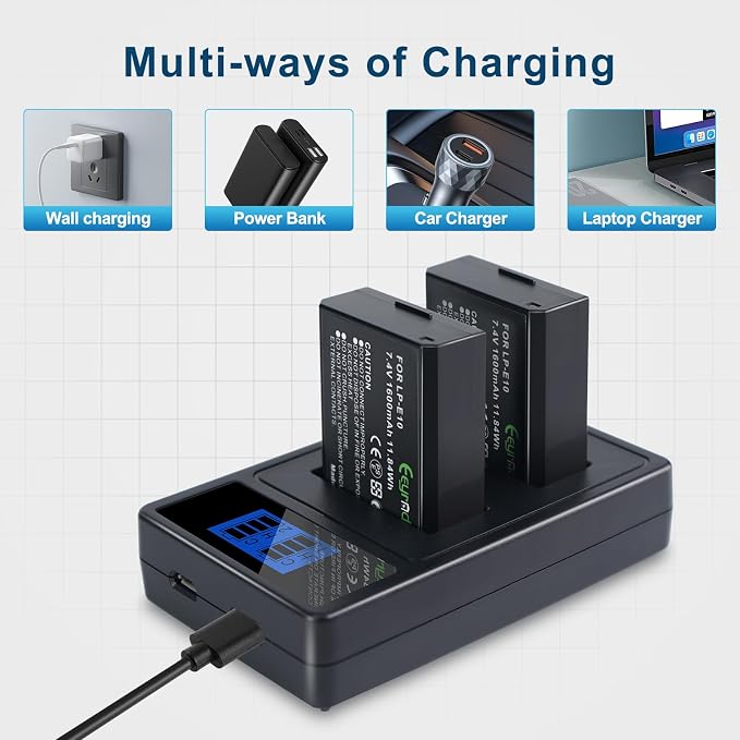 LP-E10 Battery and Dual Battery Charger