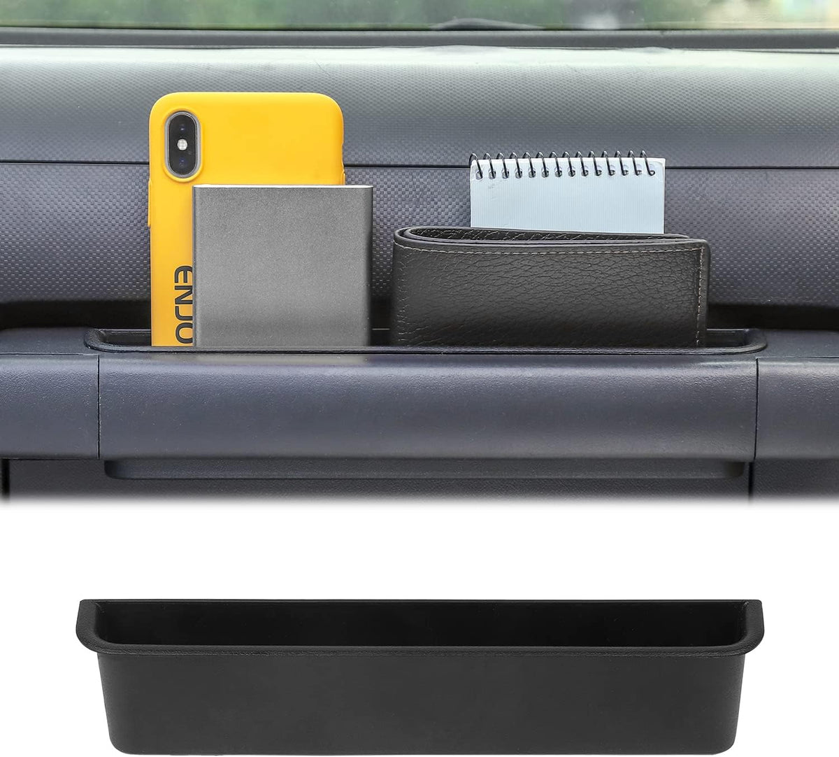 Voodonala for Jeep JK JKU 2011-2018 GrabTray Passenger Storage Tray Organizer Grab Handle Storage Box for 2011-2018 Jeep Wrangler JK & Unlimited Black