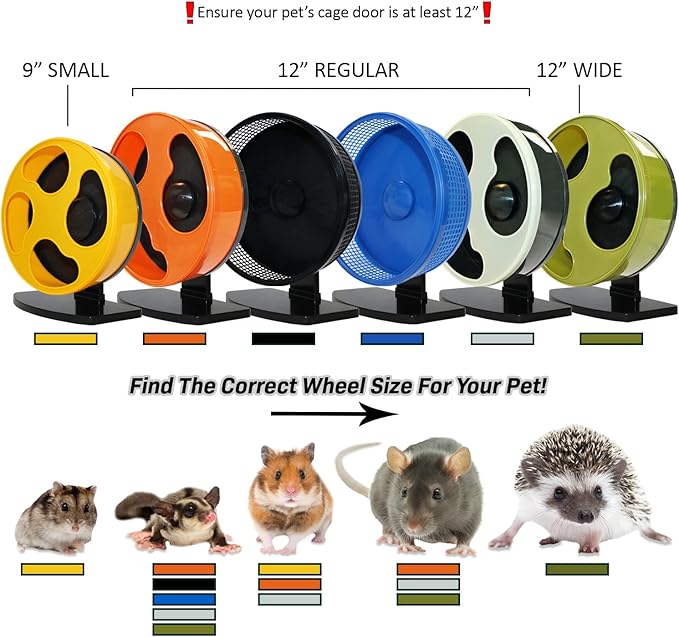 Silent Runner Pro | Sugar Glider Exercise Wheel (Blue with Stand)