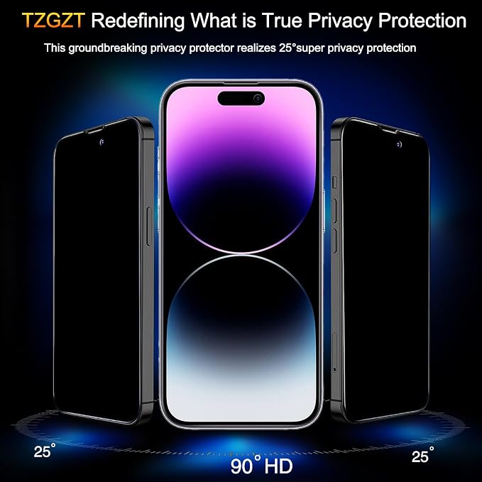 TZGZT 3 Pack Privacy Screen Protectors