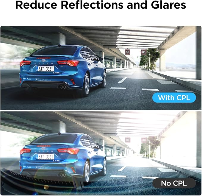 VIOFO CPL-300 Filter, Anti-Glare Circular Polarizing Lens