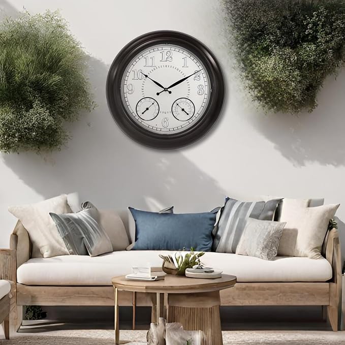 24 inch Illuminated Outdoor Clock