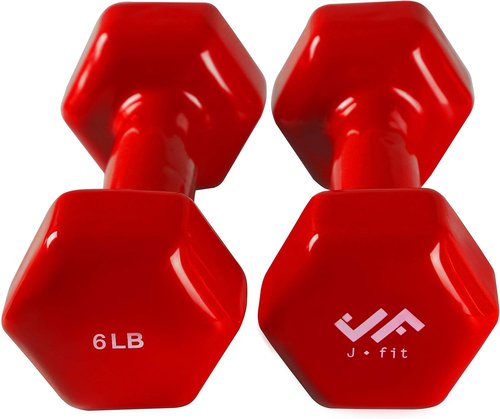 JFIT Dumbbell Sets - Neoprene & Vinyl Coated Hand Weights for Home Gym & Strength Training