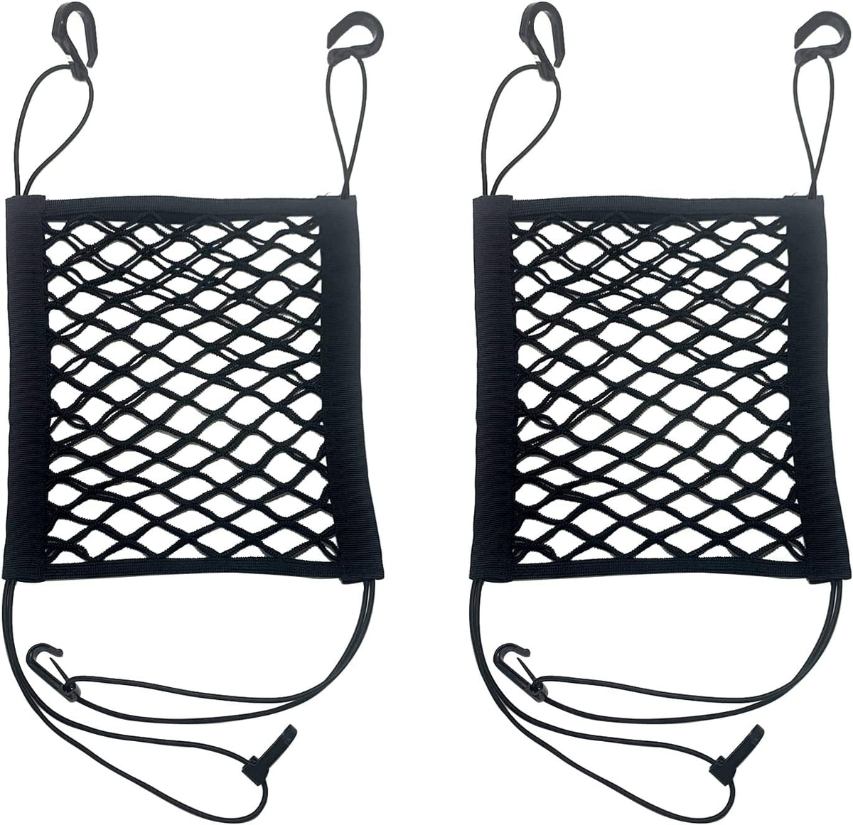 Universal Mesh Cargo Net with Tape Stickers Car Stretchable Storage Net Wall Sticker Organizer Pouch Bag Storage Mesh Net for SUV Car Trunk Storage(15.7x9.8 Inch)