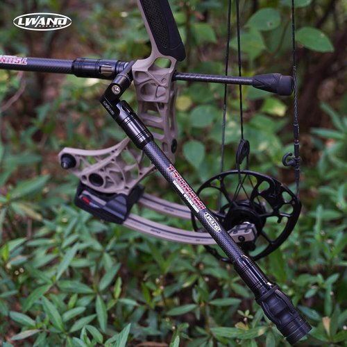 LWANO Archery Compound Bow Stabilizer - Adjustable Vibration Reduction Bar | 6-12 Inch, Lightweight Carbon Fiber
