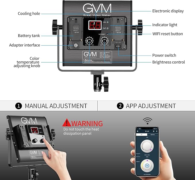 GVM 2 Pack LED Video Lighting Kits