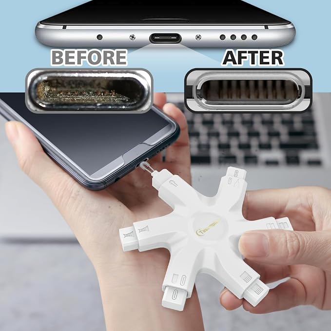 Tassmpitor for iPhone Cleaning Kit Port Cleaner, Repair and Restore Tool for