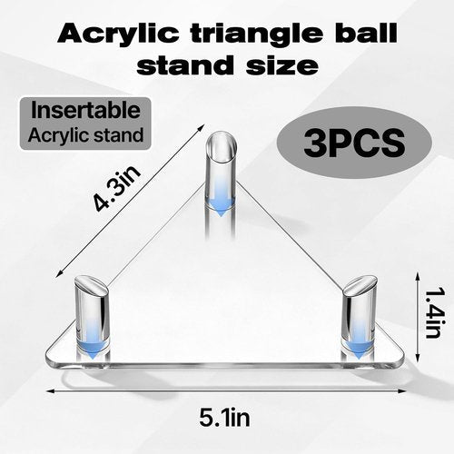 Acrylic Football Display Stand - 3 Pcs Set for Storing & Showcasing Basketballs, Soccer Balls, & More