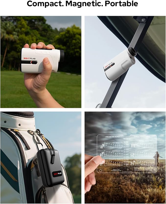 GF2 Golf Rangefinder with Slope, 1300 Yards Laser Range Finder, 7.5X