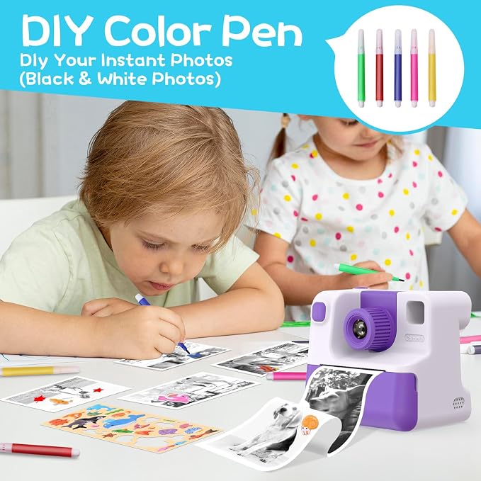 Kids Camera Instant Print, Christmas Birthday Gifts