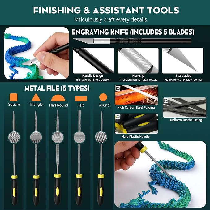 3D Printer Tools Kit, Removal Scraper, Engraving Knife, Wire Cutter