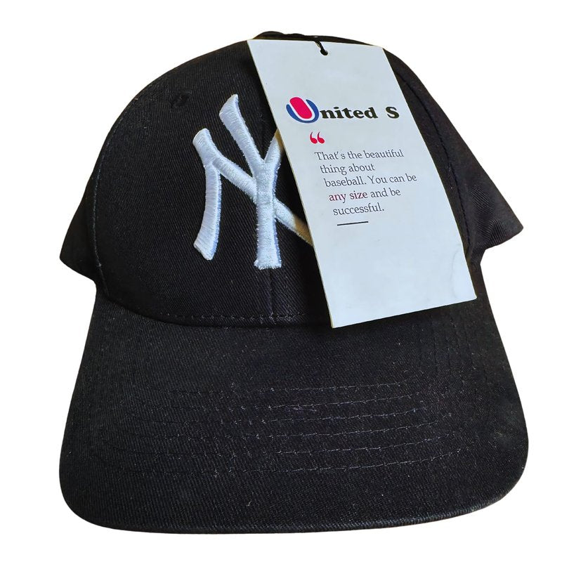 United S New York Cap for Men and Women | N&Y Crafted from Cotton | Good Material with Exquisite Embroidery | Adjustable Buckle Black
