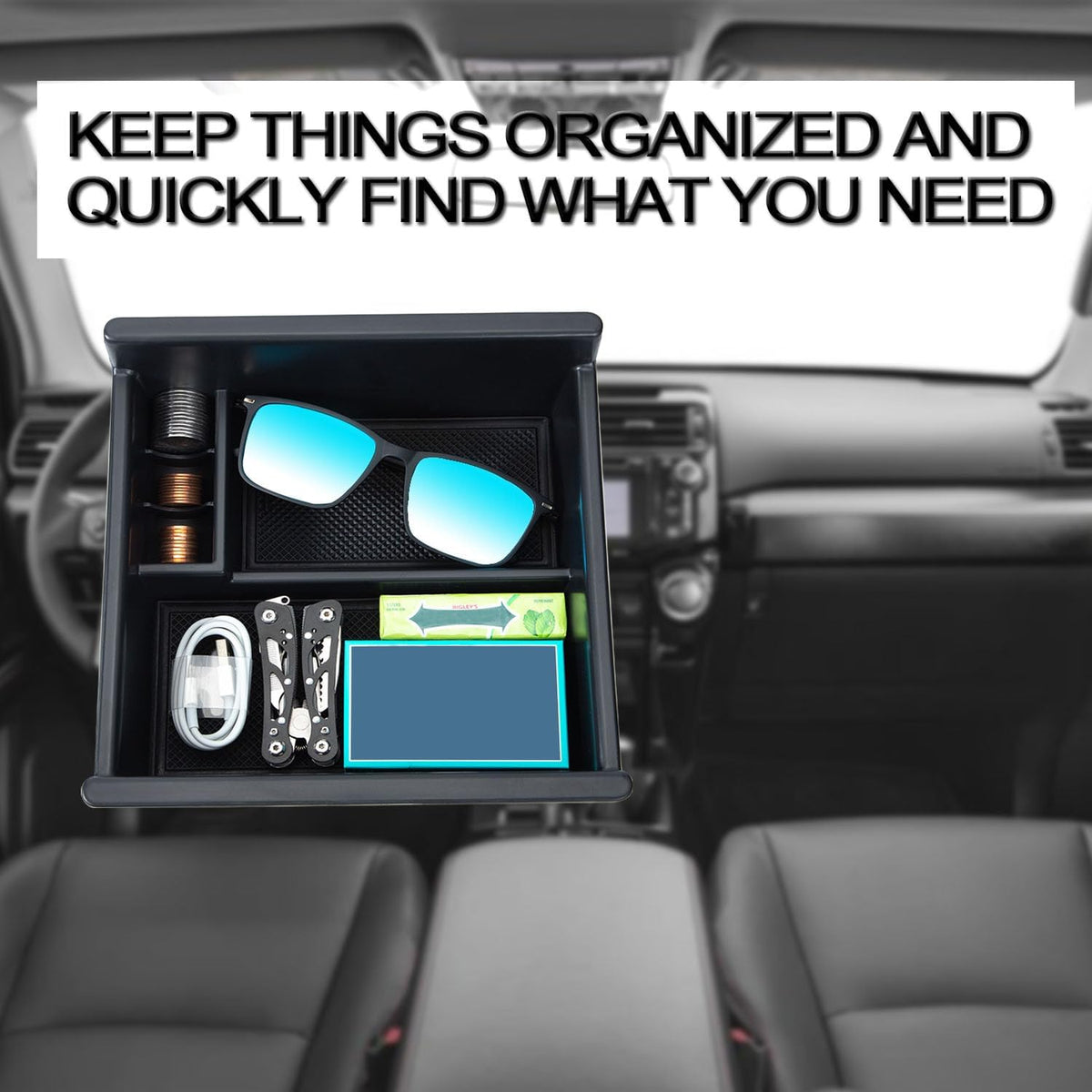 JKCOVER Organizer Tray For Toyota 4Runner 2010-2024/Kia Telluride 2020-2025