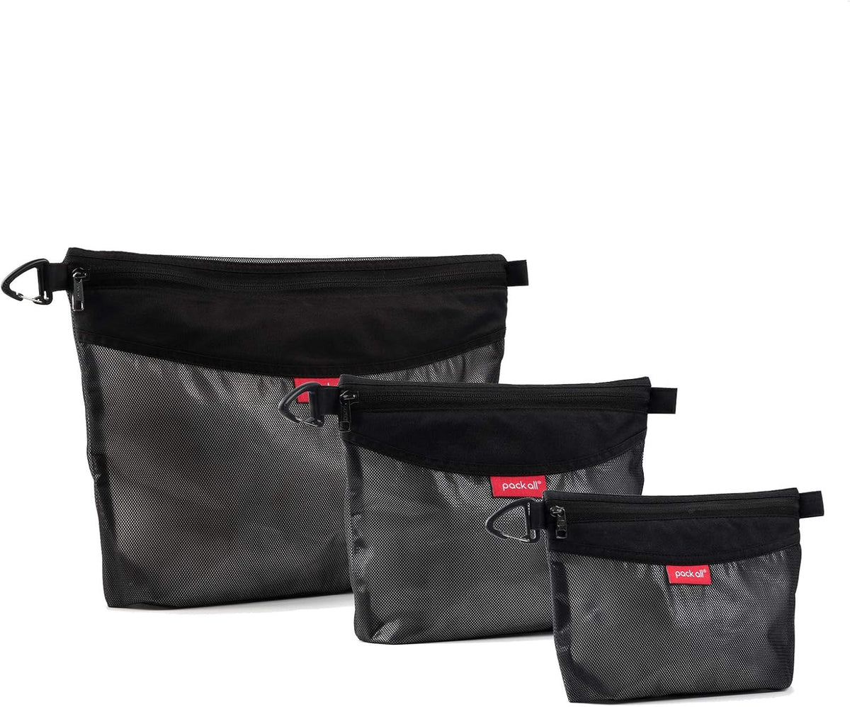 pack all Water-Resistant Zipper Pouch, Mesh Zipper Bag, 14.17"x10.23"