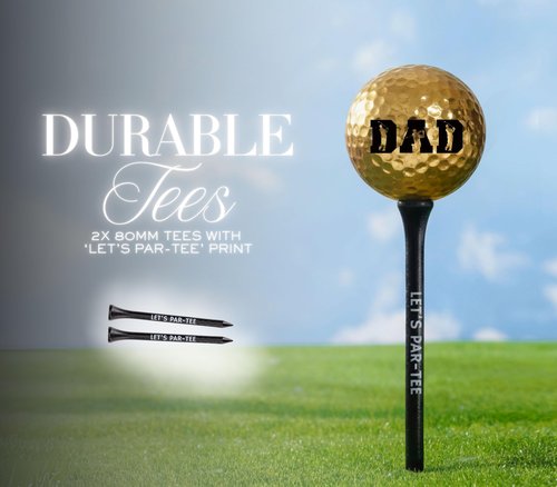CybGene Dad Gifts for Men Golf Ball & Tee Holder with 2 Balls and 2 Tees - Dad Golf Gifts Accessories for Men - Dad