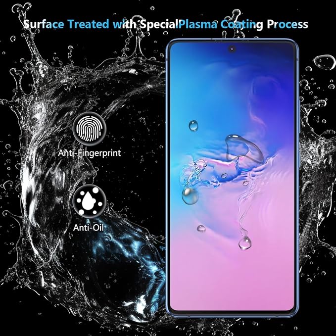 2 Pack Compatible with Samsung Galaxy S10 4G screen protector Tempered Glass