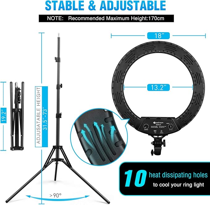 Ring Light 18 Inch LED Ringlight Kit