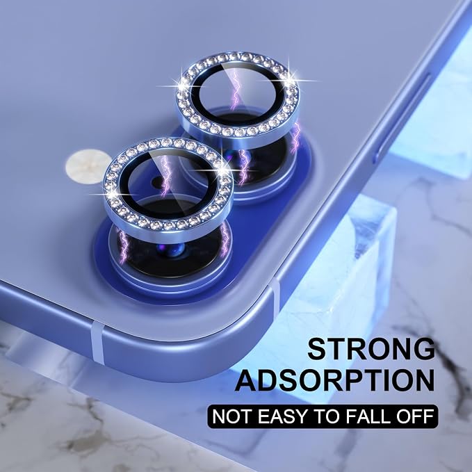 Choiche Compatible for iPhone 16 /iPhone 16 Plus Camera Lens Protector Bling