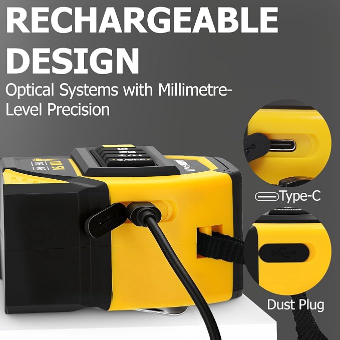 4-in-1 Digital Laser Tape Measure, 328ft/100m Laser Distance Meter