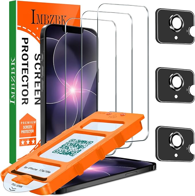 IMBZBK 3 Pack Screen Protector for iPhone 17e / iPhone 16e Accessories