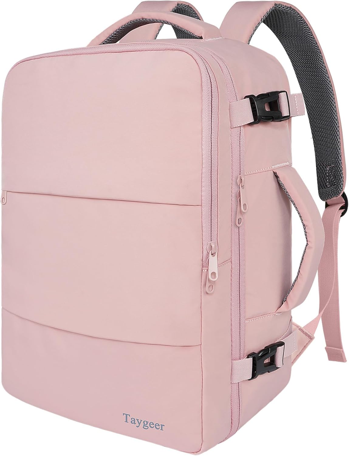 Taygeer Travel Backpack - Women’s Carry-On with Water Bottle Pocket & Shoe Pouch - 15.6" Laptop, Pink