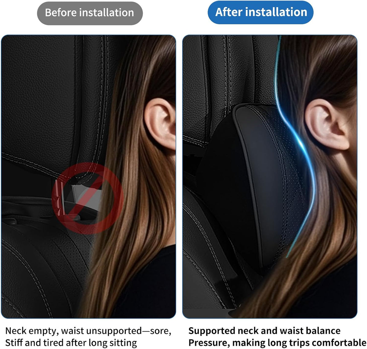 Anti-Stain Nappa Leather Car Neck Pillow for BMW New X3 X5 X2 X4 X1