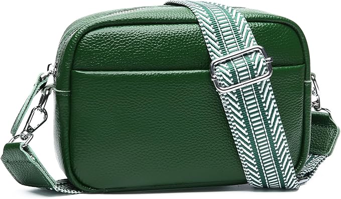 Small Crossbody Bags for Women Genuine Leather, Guitar Strap Shoulder Handbag