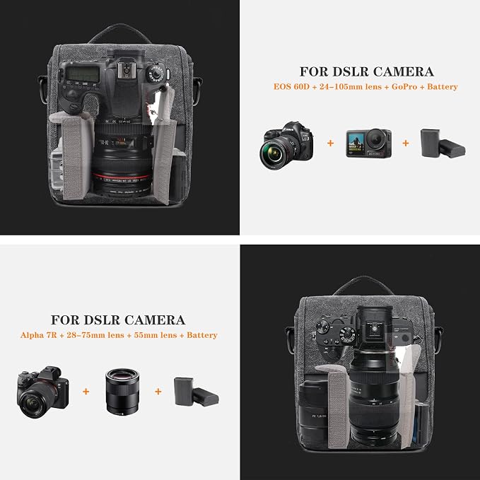 Besnfoto Mirrorless Camera Shoulder Bag Small Messenger Case Waist Bag