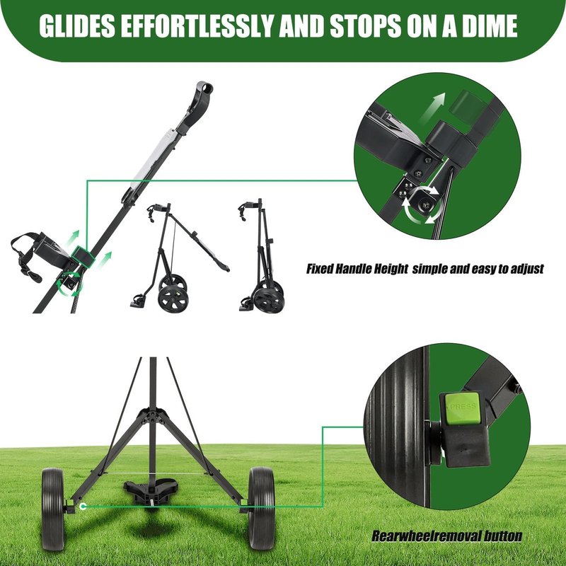 XDriveMax GC01 Golf Pull Push Cart 2 Wheel,Lightweight Folding Golf Pack