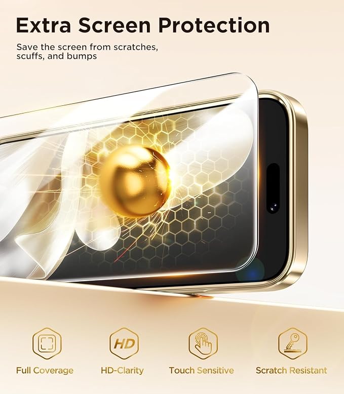 Magnetic Glossy Case for iPhone 17 Pro, iPhone 17Pro Phone Case Slim Clear