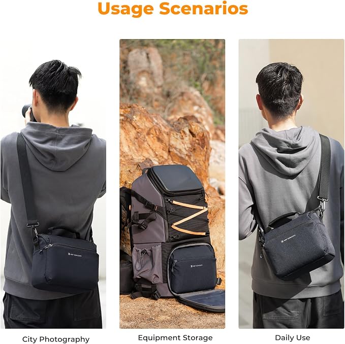 K&F CONCEPT Camera Sling Bag Small Crossbody Camera Case DSLR/SLR/Cute Compact
