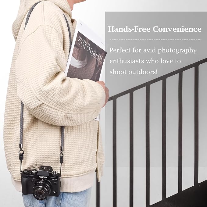 VOVMOEYA Nylon Braided Camera Rope Strap, Camera Neck Shoulder Strap