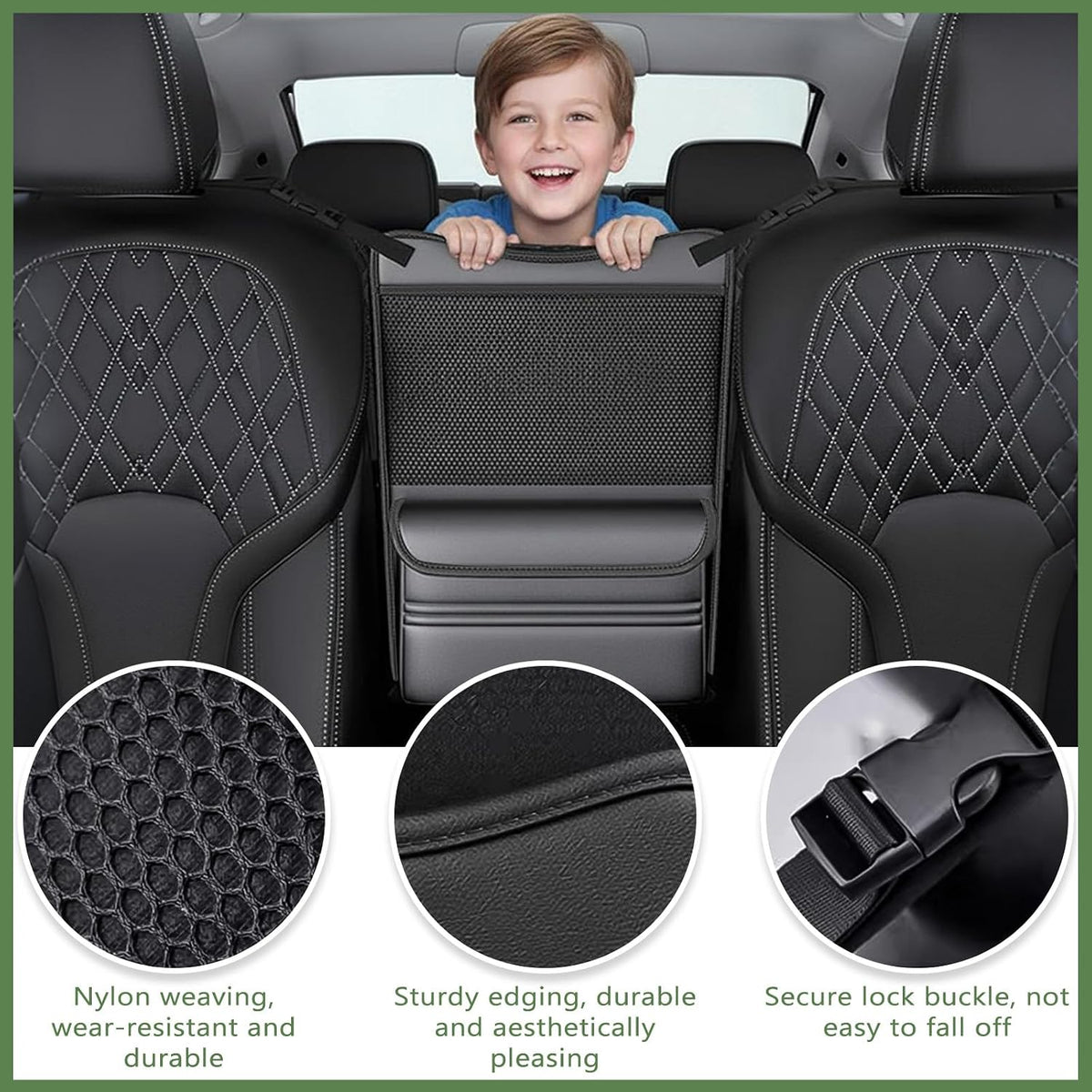 Car Seat Gap Purse Holder Leather Between Seats Organizer for Phone Keys | Car Handbag Holder Between Seats Car Purse Holder Automotive Consoles,Holds Wallet, Phone & Essentials